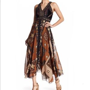 NWT Anthropologie Raga Embroidered Maxi Dress